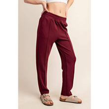 Load image into Gallery viewer, MODAL POLY SPAN SCUBA PINTUCK PANT: True Red / S