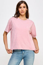 Load image into Gallery viewer, Blank Mineral Washed Long Crop Tee: VINTAGE BLACK / M