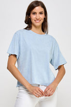 Load image into Gallery viewer, Blank Mineral Washed Long Crop Tee: VINTAGE BLACK / L