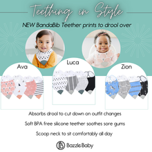 Load image into Gallery viewer, BandaBib with Teether 4-pack: Luca