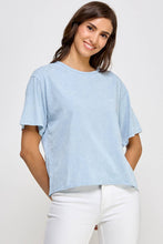 Load image into Gallery viewer, Blank Mineral Washed Long Crop Tee: VINTAGE BLACK / M