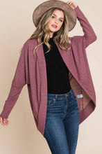 Load image into Gallery viewer, TL1748 WAFFLE KNIT CARDIGAN: MARSALA / L
