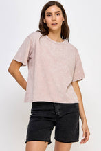 Load image into Gallery viewer, Blank Mineral Washed Long Crop Tee: VINTAGE BLACK / M