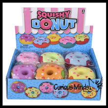 Load image into Gallery viewer, 1 Donut Doughnut Soft Doh Filled Stretch Ball with Removable