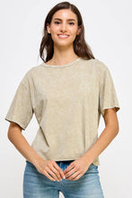Load image into Gallery viewer, Blank Mineral Washed Long Crop Tee: VINTAGE BLACK / S