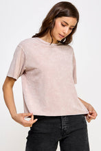 Load image into Gallery viewer, Blank Mineral Washed Long Crop Tee: VINTAGE BLACK / L