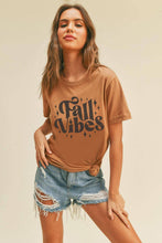 Load image into Gallery viewer, Fall Vibes Graphic Tee: TAN / S