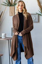 Load image into Gallery viewer, EJ6748-12 LONG SLEEVE SOLID URBAN RIBBED OPEN CARDIGAN: OATMEAL / 2-2-2 (1X-2X-3X)