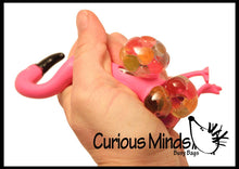 Load image into Gallery viewer, 1 Flamingo Squishy Blob Mesh Ball with Soft Web