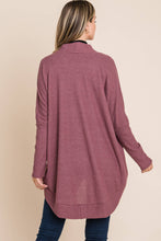 Load image into Gallery viewer, TL1748 WAFFLE KNIT CARDIGAN: MARSALA / L