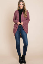Load image into Gallery viewer, TL1748 WAFFLE KNIT CARDIGAN: MARSALA / L