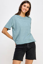 Load image into Gallery viewer, Blank Mineral Washed Long Crop Tee: VINTAGE BLACK / S