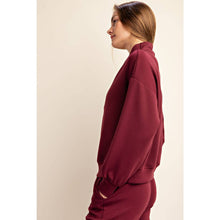 Load image into Gallery viewer, MODAL POLY SPAN SCUBA LUXE HALF ZIP JACKET: True Red / L