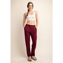 Load image into Gallery viewer, MODAL POLY SPAN SCUBA PINTUCK PANT: True Red / M