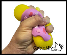 Load image into Gallery viewer, 1 Donut Doughnut Soft Doh Filled Stretch Ball with Removable