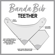 Load image into Gallery viewer, Bandana Bib with Teether 4-Pack: Ava