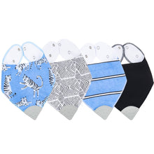 Load image into Gallery viewer, Bandana Bib with Teether 4-Pack: Ava