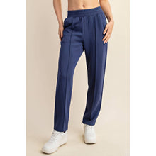 Load image into Gallery viewer, MODAL POLY SPAN SCUBA PINTUCK PANT: True Red / S