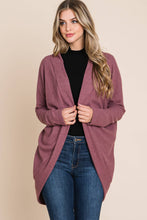 Load image into Gallery viewer, TL1748 WAFFLE KNIT CARDIGAN: MARSALA / L