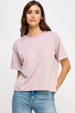 Load image into Gallery viewer, Blank Mineral Washed Long Crop Tee: VINTAGE BLACK / M