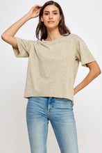 Load image into Gallery viewer, Blank Mineral Washed Long Crop Tee: VINTAGE BLACK / S