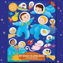 Load image into Gallery viewer, Space Adventure Dry Erase Coloring Book