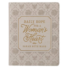 Load image into Gallery viewer, Daily Hope for a Women's Heart Taupe Faux Leather Devotional