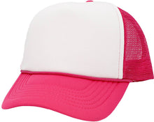 Load image into Gallery viewer, Classic Foam Front Trucker Hat: H.pink-White
