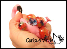 Load image into Gallery viewer, 1 Flamingo Squishy Blob Mesh Ball with Soft Web
