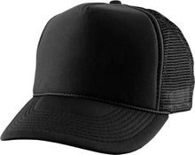 Load image into Gallery viewer, Classic Foam Front Trucker Hat: Black-White
