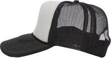 Load image into Gallery viewer, Classic Foam Front Trucker Hat: Black-White
