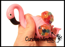 Load image into Gallery viewer, 1 Flamingo Squishy Blob Mesh Ball with Soft Web
