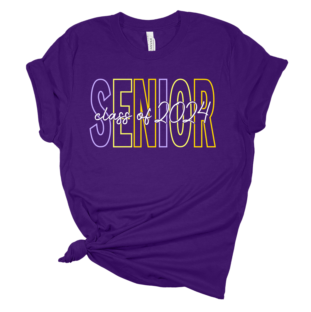 Senior Class of 2024 (Purple/Yellow Design)