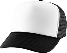 Load image into Gallery viewer, Classic Foam Front Trucker Hat: Black-White
