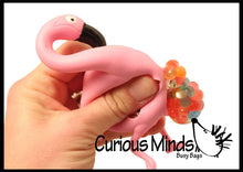 Load image into Gallery viewer, 1 Flamingo Squishy Blob Mesh Ball with Soft Web
