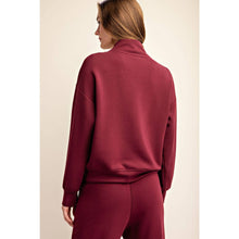 Load image into Gallery viewer, MODAL POLY SPAN SCUBA LUXE HALF ZIP JACKET: True Red / M

