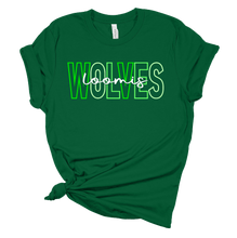 Load image into Gallery viewer, Loomis Wolves (bold and cursive design) T-Shirt
