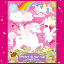 Load image into Gallery viewer, Unicorn Land Dry Erase Coloring Book
