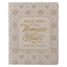 Load image into Gallery viewer, Daily Hope for a Women&#39;s Heart Taupe Faux Leather Devotional
