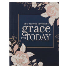 Load image into Gallery viewer, Grace for Today Navy Blue Softcover One-Minute Devotion
