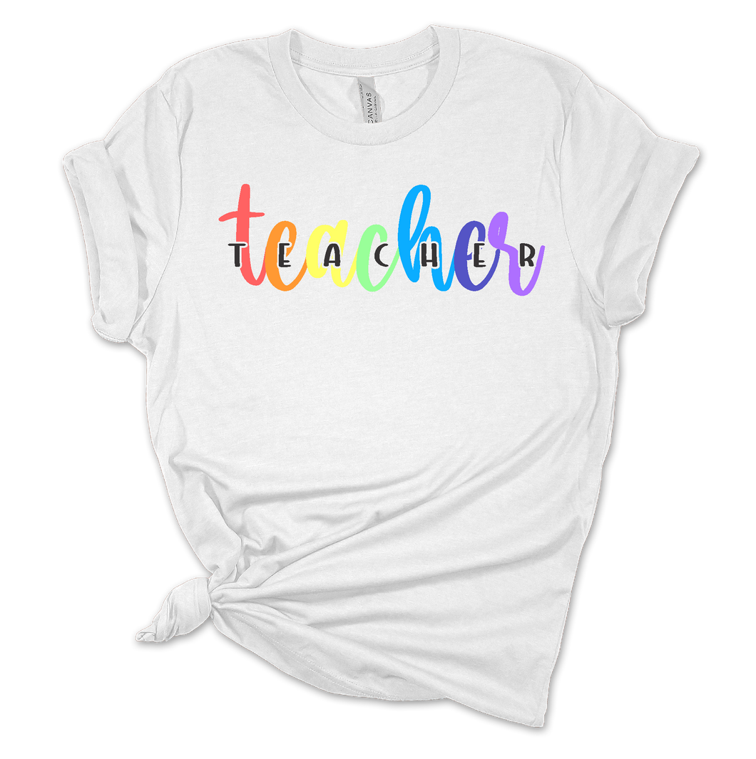 Rainbow Teacher Shirt